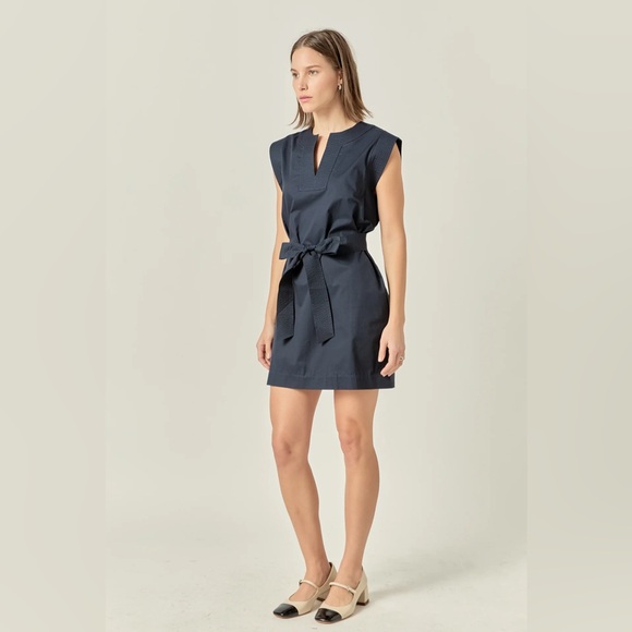 English Factory STITCH DETAILED MINI DRESS - Picture 1 of 6